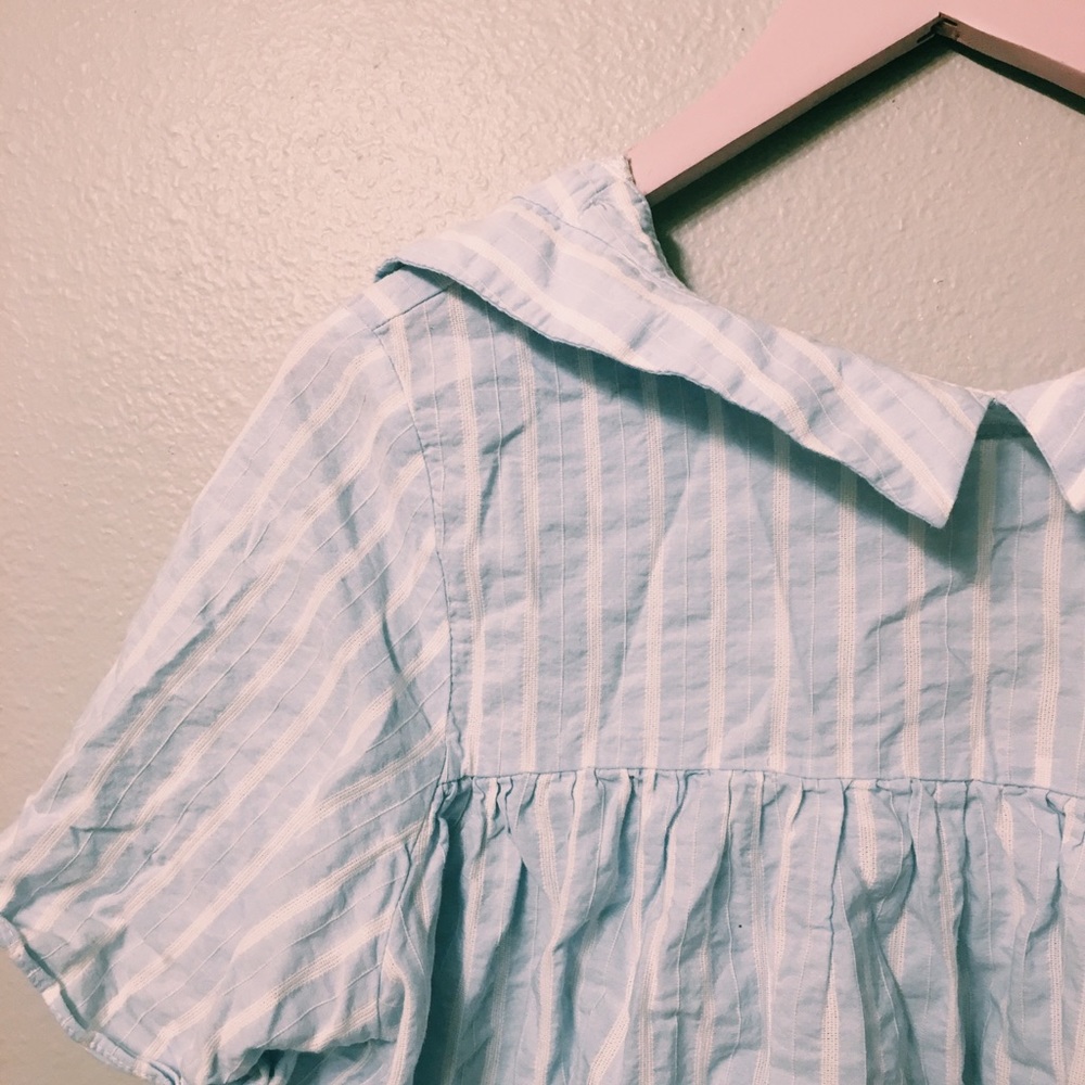 BABYDOLL BLUE BLOUSE